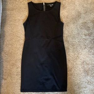 Black Mini Cocktail Dress with Mesh Cutouts